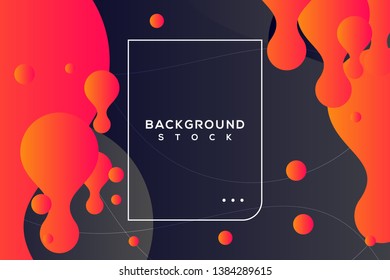 abstract dark background with orange gradient. curvy, wavy, fluid, flowing, irregular shapes. suitable for background, landing page, wallpaper, home screen, theme. vector illustration eps 10