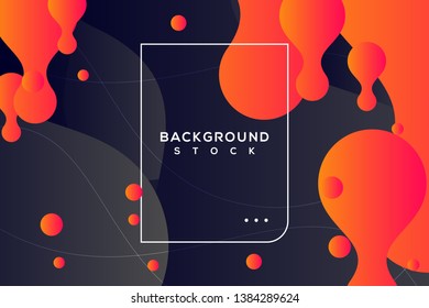 abstract dark background with orange gradient. curvy, wavy, fluid, flowing, irregular shapes. suitable for background, landing page, wallpaper, home screen, theme. vector illustration eps 10