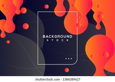 abstract dark background with orange gradient. curvy, wavy, fluid, flowing, irregular shapes. suitable for background, landing page, wallpaper, home screen, theme. vector illustration eps 10