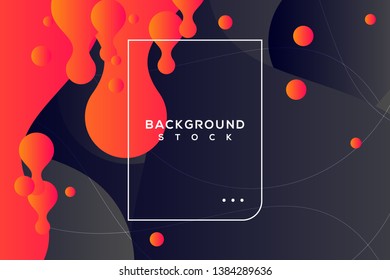 abstract dark background with orange gradient. curvy, wavy, fluid, flowing, irregular shapes. suitable for background, landing page, wallpaper, home screen, theme. vector illustration eps 10