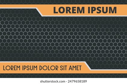 abstract dark background with orange strip for presentation
