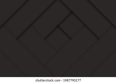 Abstract dark background with paper cut out effect. Vector illustration