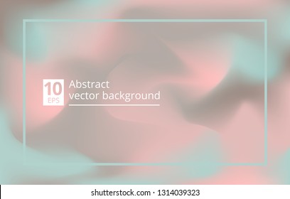 Abstract dark background with pastel wavy gradient mesh. Trendy minimal backdrop. Vector illustration for graphic design, banner or presentation