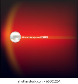 Abstract dark background with pearl on red