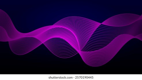 abstract dark background with pink waves
