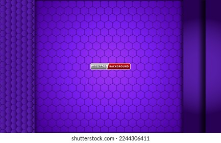 Abstract dark background with purple hexagons, technology, neon