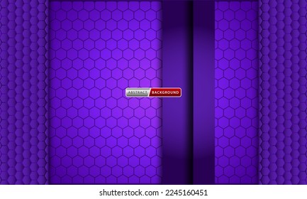 Abstract dark background with purple hexagons, technology, neon