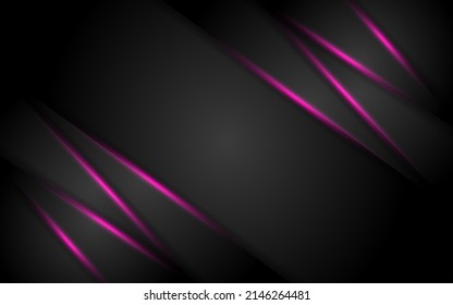 Resumen de fondo oscuro con neón morado resplandeciente