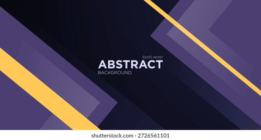 Fundo escuro abstrato com conceito de cor de elemento roxo e amarelo. Simples sobreposição de design de padrão de papel. Plano de fundo de banner legal. Vetor Eps10