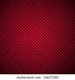 Abstract Dark Background with Red Fabric Texture Fibers
