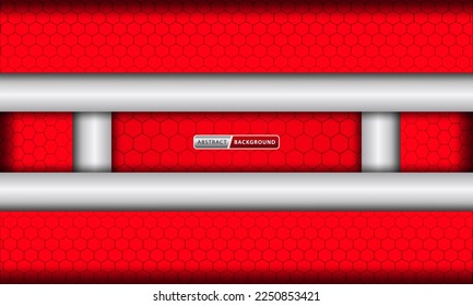 Abstract dark background with red hexagons