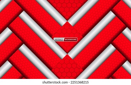 Abstract dark background with red hexagons