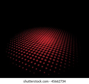 Abstract dark background with red light