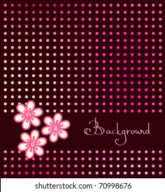 abstract dark background with red stylized flower