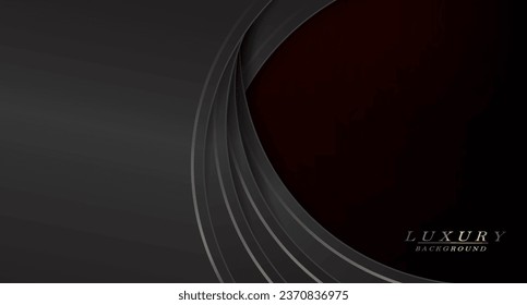 Abstract dark background, semicircular curtains with a gray border.