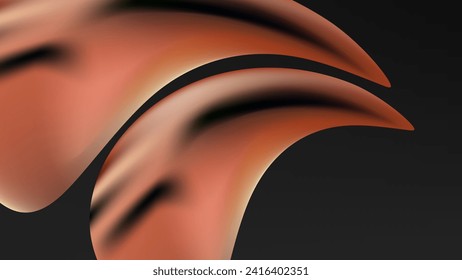 ABSTRACT DARK BACKGROUND WITH SHAPES GRADIENT BROWN SMOOTH LIQUID COLOR DESIGN VECTOR TEMPLATE GOOD FOR MODERN WEBSITE, WALLPAPER, COVER DESIGN 