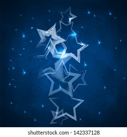 Abstract dark background with shining grunge triangles for your web design