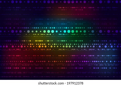 Abstract dark background with shiny circles - vector illustration