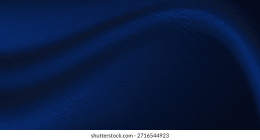  Abstractas fondo oscuro. Tela de satén de seda. Color azul marino. Fondo elegante con espacio para el diseño. Suaves pliegues ondulados.  Navidades, cumpleaños, aniversario, premio. Plantilla.