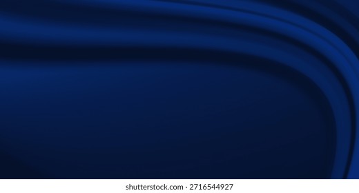 Abstractas fondo oscuro. Tela de satén de seda. Color azul marino. Fondo elegante con espacio para el diseño. Suaves pliegues ondulados.  Navidades, cumpleaños, aniversario, premio. Plantilla.