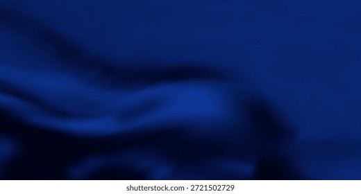  Abstractas fondo oscuro. Tela de satén de seda. Color azul marino. Fondo elegante con espacio para el diseño. Suaves pliegues ondulados.  Navidades, cumpleaños, aniversario, premio. Plantilla.                        