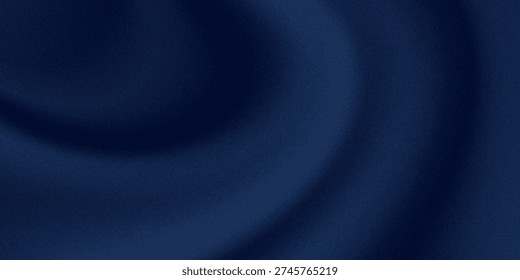 Abstract dark background. Silk satin fabric. Navy blue color. Elegant background with space for design. Soft wavy folds.
