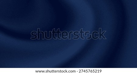 Abstract dark background. Silk satin fabric. Navy blue color. Elegant background with space for design. Soft wavy folds.