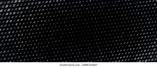 Abstract dark background of small squares or pixels in black and gray color shades.vector