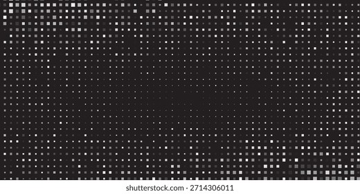 Abstract dark background of small squares or pixels in black and gray color shades.vector