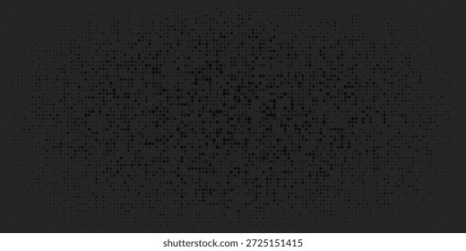 Fundo escuro abstrato de pequenos quadrados ou pixels em tons de preto e cinza cores.