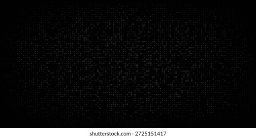 Fundo escuro abstrato de pequenos quadrados ou pixels em tons de preto e cinza cores.
