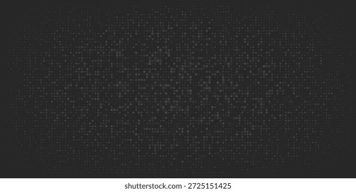 Fundo escuro abstrato de pequenos quadrados ou pixels em tons de preto e cinza cores.