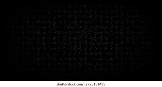 Fundo escuro abstrato de pequenos quadrados ou pixels em tons de preto e cinza cores.