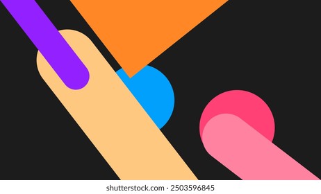 ABSTRACTAS FONDO OSCURO LÍQUIDO LISO CON FORMAS DE CÍRCULO GEOMÉTRICO PLANTILLA DE VECTOR DE DISEÑO COLORIDO PLANO BUENO PARA EL SITIO WEB MODERNO, FONDO DE PANTALLA, DISEÑO DE CUBIERTA 