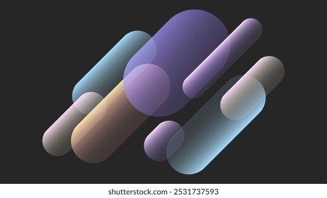 ABSTRACT DARK BACKGROUND WITH SMOOTH LIQUID GRADIENT GEOMETRIC SHAPES COLORFUL DESIGN VECTOR TEMPLATE GOOD FOR MODERN WEBSITE, WALLPAPER, COVER DESIGN 