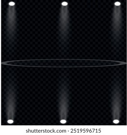 Abstract dark background with spotlight and smoke
