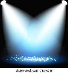 Abstract dark background with spotlights. Vector eps10 illustration