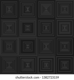 Abstract dark background, squares, seamless pattern