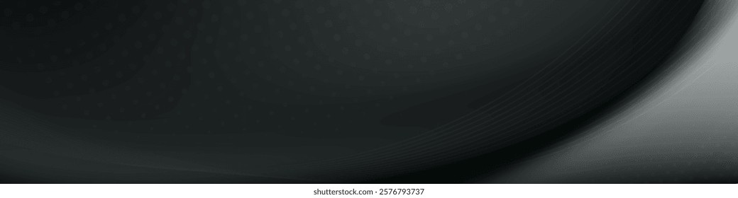 Abstract dark background with a subtle curve and light effect