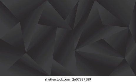 ABSTRACT DARK BACKGROUND WITH TRIANGLE GEOMETRIC SHAPES GRADIENT COLOR DESIGN VECTOR TEMPLATE GOOD FOR MODERN WEBSITE, WALLPAPER, COVER DESIGN, LANDING PAGE