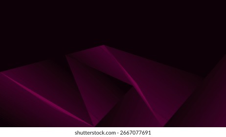 ABSTRAKTER DUNKLER HINTERGRUND MIT DREIECK GEOMETRISCHE FORMEN FARBVERLAUF ROSA FARBE DESIGN VEKTORVORLAGE GUT FÜR MODERNE WEBSITE, TAPETE, DECKEL DESIGN, LANDUNGSSEITE