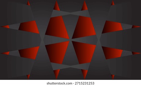 FUNDO ESCURO ABSTRATO COM TRIÂNGULO FORMAS GEOMÉTRICAS GRADIENTE VERMELHO COLORIDO DESIGN VETOR MODELO BOM PARA SITE MODERNO, PAPEL DE PAREDE, DESIGN DE CAPA, PÁGINA INICIAL