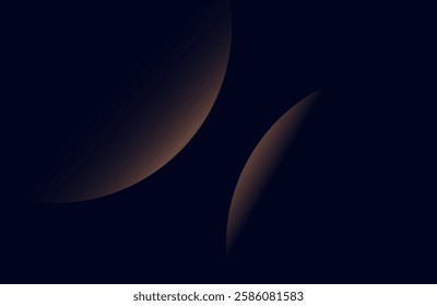  Abstract dark background with two glowing brown gradient spheres in a minimal futuristic design