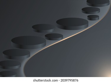 Abstract dark background with volumetric disks.