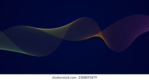 abstract dark background with waves lines
