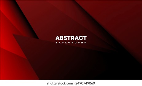 abstract dark background waves red lines, abstract wallpaper, business card template, presentation and banner