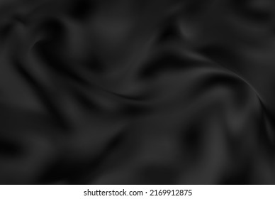 Abstract dark background wavy silk dark gray poster design. Vector design illustration eps 10