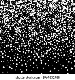 Abstract dark background with white dots, dust scattering. Design element