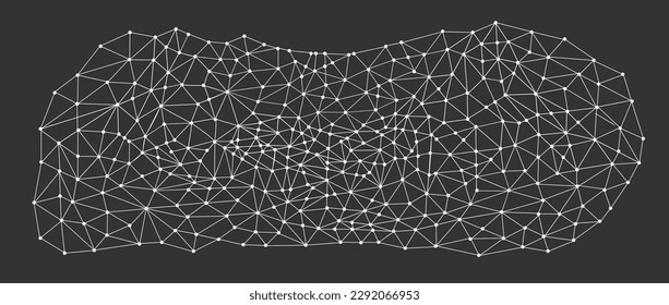  Abstrakter dunkler Hintergrund mit weißen Linien und Punkten