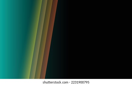 Resumen de base oscura con rayas de color fondo vectorial. Negro profundo con luz brillante ambiental. Papel mural de forma de gradiente moderno para banner creativo, promoción, impresión, anuncios, sitio web, social y moda.